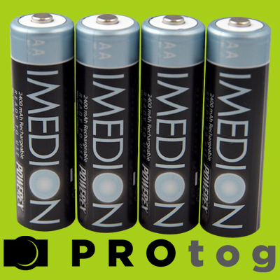 Powerex Imedion 2400mAh AA rechargeable Batteries 4pack