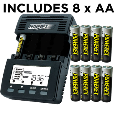 Maha Powerex MH-C9000 Charger 8x 2700mAh Batteries