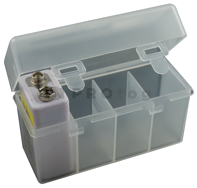 4-cell 9V Battery storage case