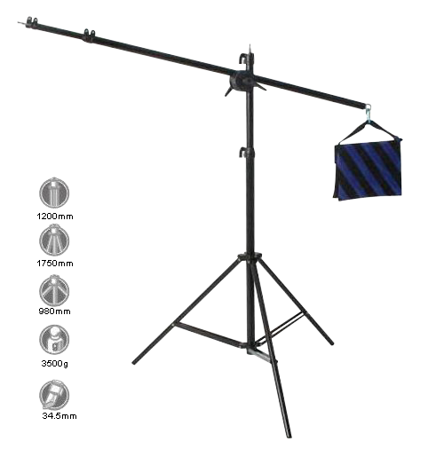 PROtog 3m Boom Stand for Studio/Video lights + Sandbag