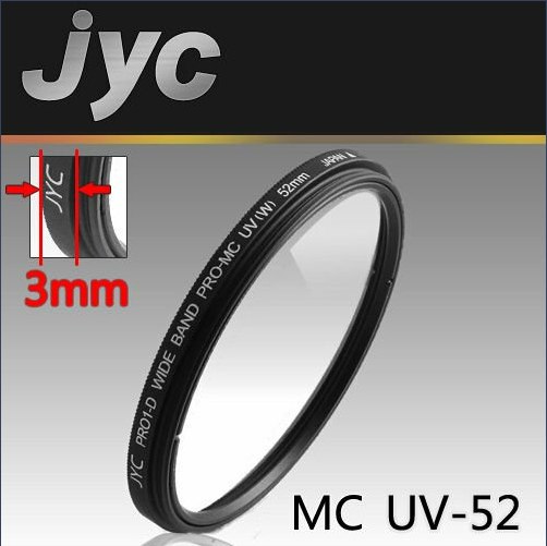 Multi Coat UV Lens Filter SLIMLINE JYC PRO 1-D 52mm for DSLR