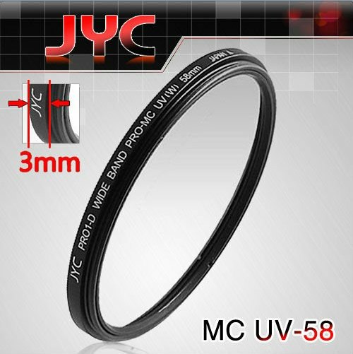 Multi Coat UV Lens Filter SLIMLINE JYC PRO 1-D 58mm for DSLR