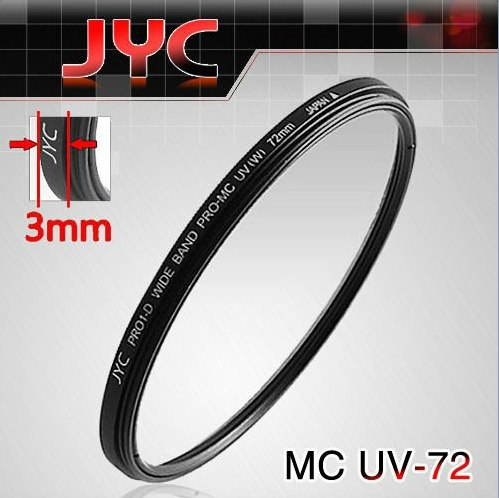Multi Coat UV Lens Filter SLIMLINE JYC PRO 1-D 72mm for DSLR