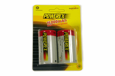 11000mAh rechargeable D batteries