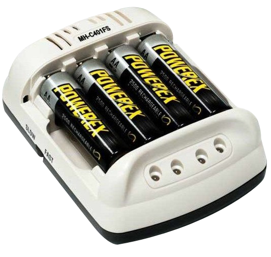 Maha Powerex MH-C401FS AA/AAA Battery Charger + 12V adaptor