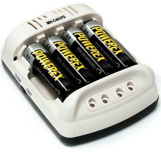 Maha Powerex MH-C401FS AA/AAA Battery Charger + 12V adaptor