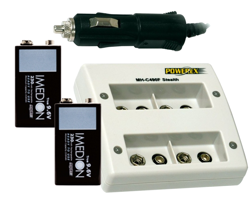 Maha Powerex MH-C490F Charger 9.6V Battery Bundle