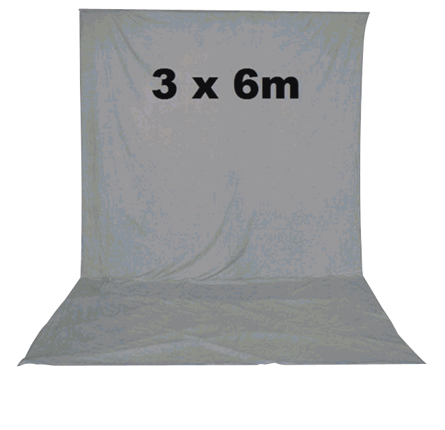 PROtog Muslin Photographic Studio Backdrop 3 x 6m - Grey
