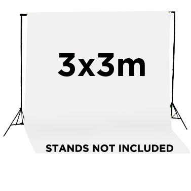 3m PROtog Muslin Photographic Studio Backdrop 3 x 3m - White