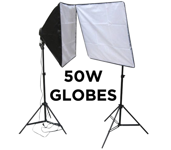8 x 50W Continuous Flourescent Softbox Lighting Kit