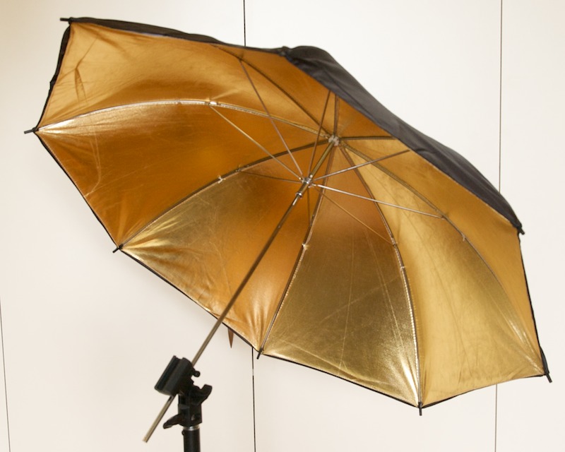 Black Gold Reflective Photographic Umbrella 90cm 36"