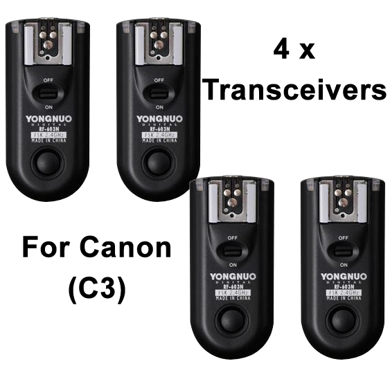 4 x RF603 C3 Flash Transceiver Trigger Canon 1D 1DS 5D 5DII 7D 5