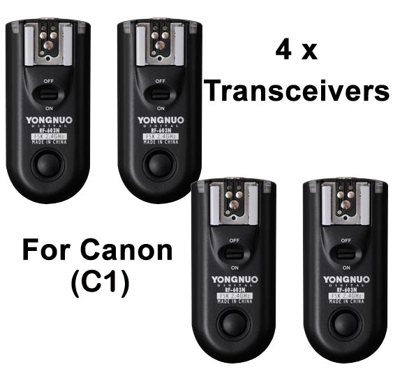 4x RF603 C1 Flash Transceiver Trigger Canon 60D 550D