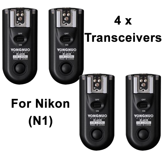 4 x RF603 N1 Flash Transceiver Trigger Nikon D3 D700 D300S D300