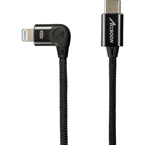 Accsoon USB to right angle Lightning cable 30cm